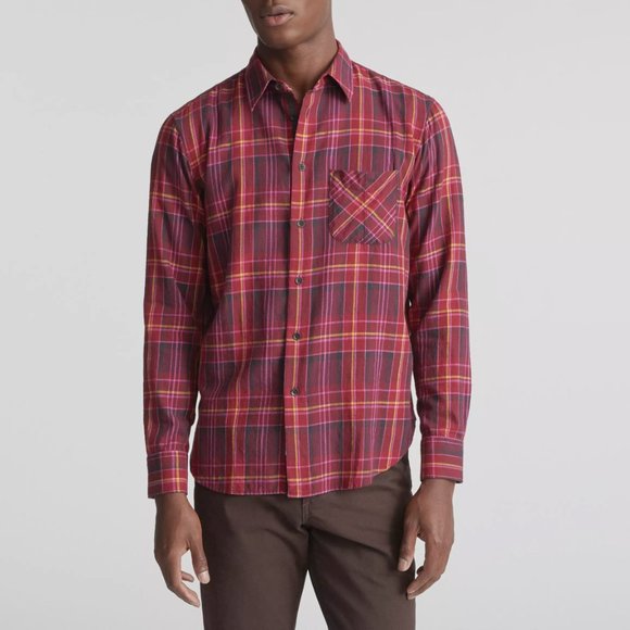 rag & bone Other - SOLD rag & bone Beach Shirt Flannel Fit 3 Burgundy Multi Relaxed Fit Plaid C6